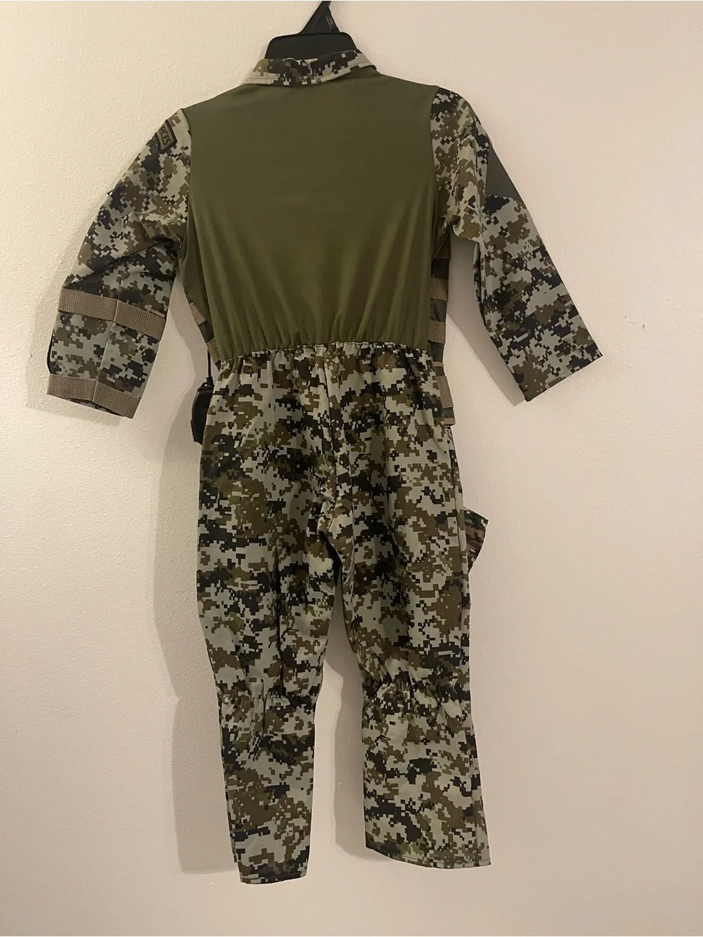 Kids Olive Digital Camo Tactical Costume with Utility Vest